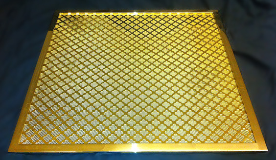 brass radiator grill framed