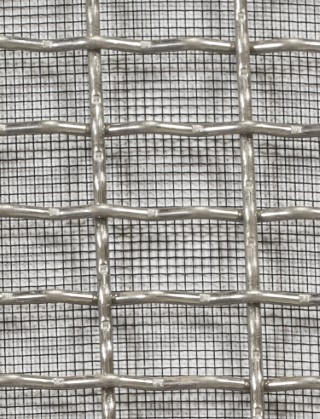 Crimped mesh 2 X 1 25 X 12.5 SS3042.5 SQUAREBLACKmesh cut to size