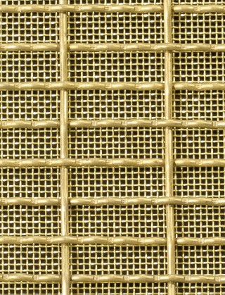 Crimped mesh 1X.665 25 X 8 BRASS2 SQUAREBRASSmesh cut to size