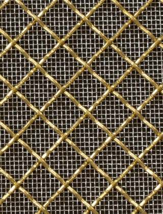 Crimped mesh 1X.665 10X10 BRASS1.5 DIAMONDSTAINLESS STEELmesh