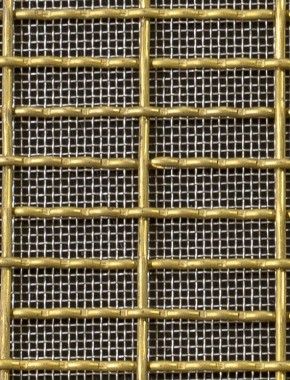 Crimped mesh 2 X 1 25 X 8 BRASS2 SQUARESTAINLESS STEELmesh cut to size