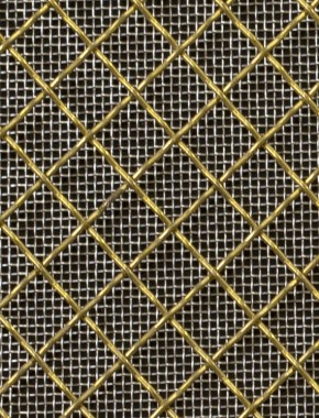 Crimped mesh 1X.665 10X10 BRASS1.2 DIAMONDSTAINLESS STEELmesh