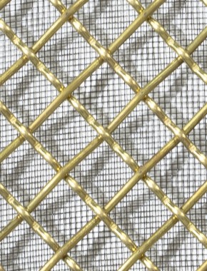 Crimped mesh 1X1 12.5 X 12.5 BRASS2.5 DIAMONDBLACKmesh 0