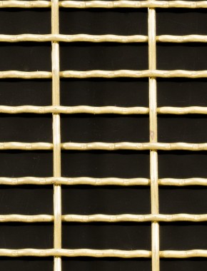 Crimped mesh 1X.665 25 X 8 BRASS2 SQUARENOmesh cut to size