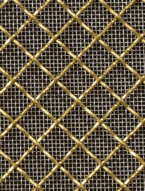 Crimped mesh 1X.665 10X10 BRASS1.5 DIAMONDSTAINLESS STEELmesh