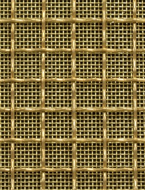 Crimped mesh 2 X 1 10X10 BRASS1.5 SQUAREBRASSmesh